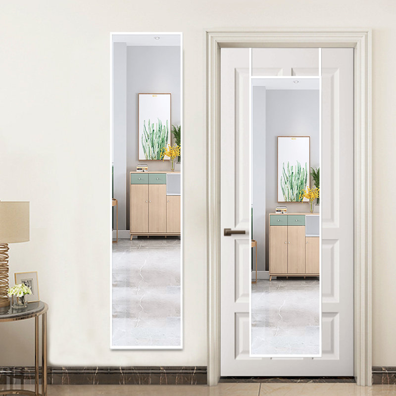 Metal Rectangle Mirror, White