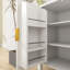 Buffet de 57,5 po de largeur avec supports, tablettes réglables et crochets-2125880460