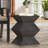 Modern Lightweight Concrete Sideboard - Geometric Shape, Copper Finish, 15.46"W X 15.46"D 20.33"H, And Fashionable Console Table Tone, Outdoor Use, Elegant