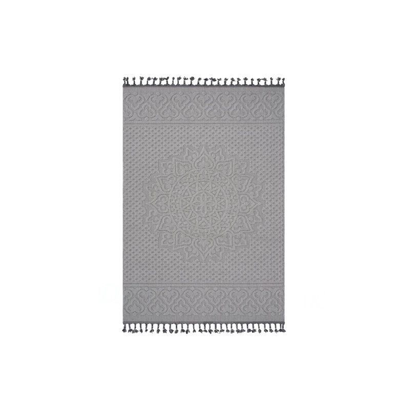 Guros Collection 6X9 Medallion Indoor / Outdoor Area Rug, Rectangle 6'7" x 7'9"