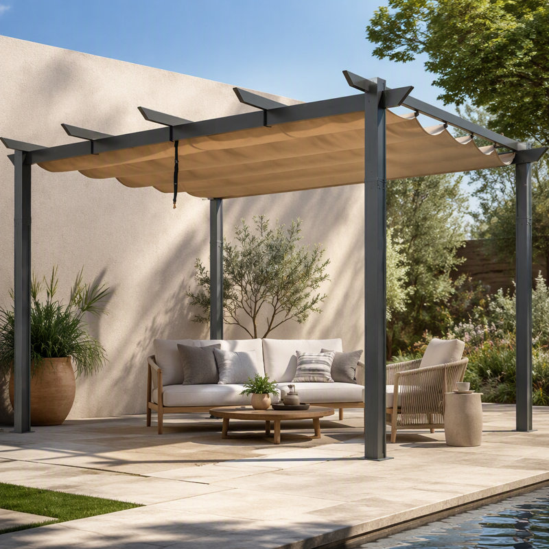 Outdoor 10 Ft. W Metal Patio Gazebo