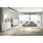 Wood Queen LED Panel Bed-661836861-661836863
