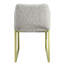 Ensemble de 2 chaises d'appoint en sherpa et miroir à finition dorée Teddy