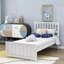 Lit plateforme simple en bois-770457884