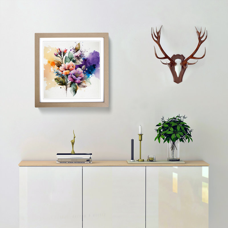 Single Picture Frame Print on Wood, Oak