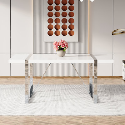 71" Modern Rectangular Dining Table For Dining Room, Living Room