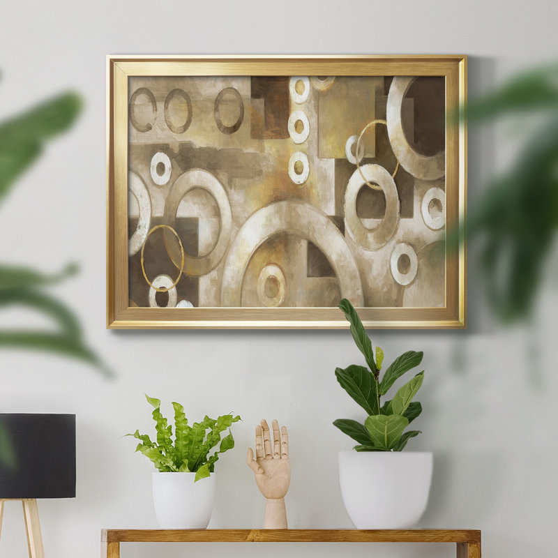 Antique Shell Anthology I - peinture sur toile encadrée, H 18,5 po x l 24,5 po x P 1,5 po, Or