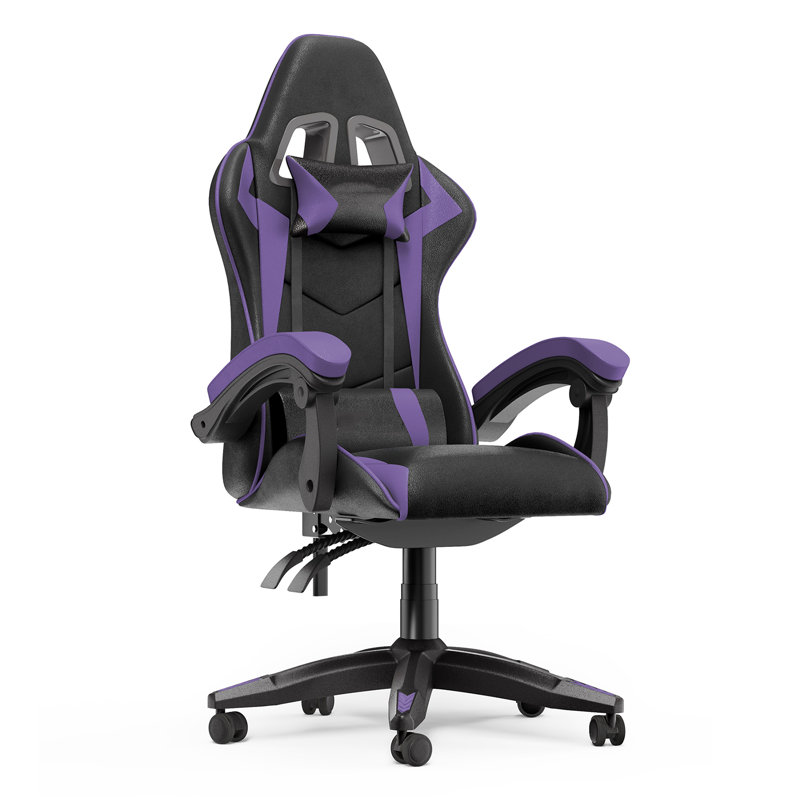 Fauteuil de jeu Stephen, Mauve / Noir
