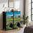 4 Drawer Dresser for Bedroom, Narrow Chest of Drawers, Wooden Top and Study Iron Frame 18"x37.5"-(WxH)