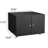 Black Metal Double-Door Printer Cabinet - 360° Lockable Casters, Crafted From Steel, Adjustable Shelves, Waterproof And Not Easy To Wear, Modern Design For Office, Home, Garage.-120691125