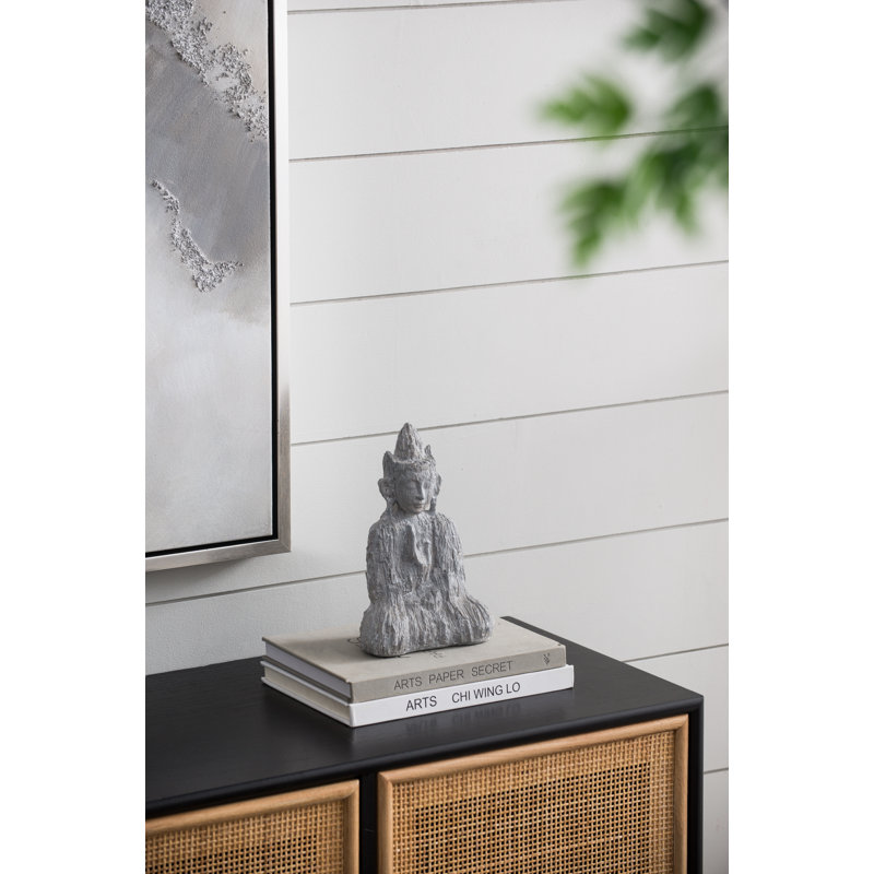 Statue de Bouddha couronné méditant assis