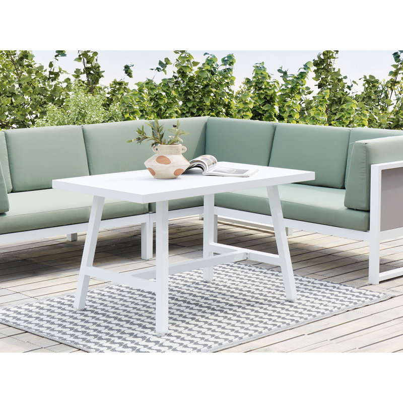 Avalyne Rectangular Metal Outdoor Dining Table - 47.2 cm W 64 cm D