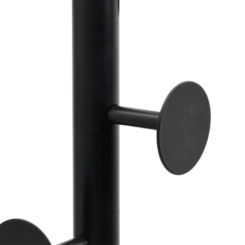 Nykia Iron Freestanding Coat Rack, Black