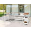 Outdoor Kitchen Island with Sink AVETRANA Metal White
