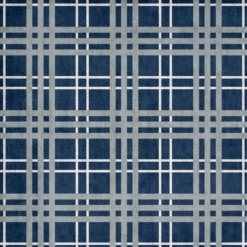 Serviette de plage de luxe Seattle football, Mélange polyester-coton, Bleu marine collège / blanc / gris loup