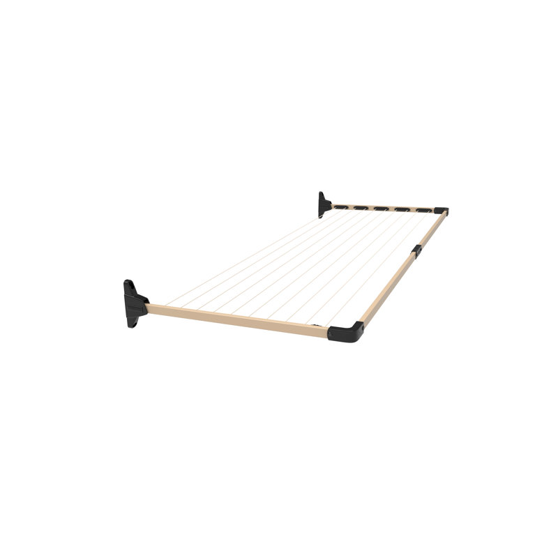 Séchoir à linge mural en acier Daytek, H 8,3 po x l 88,2 po x P 39,4 po, Écorce