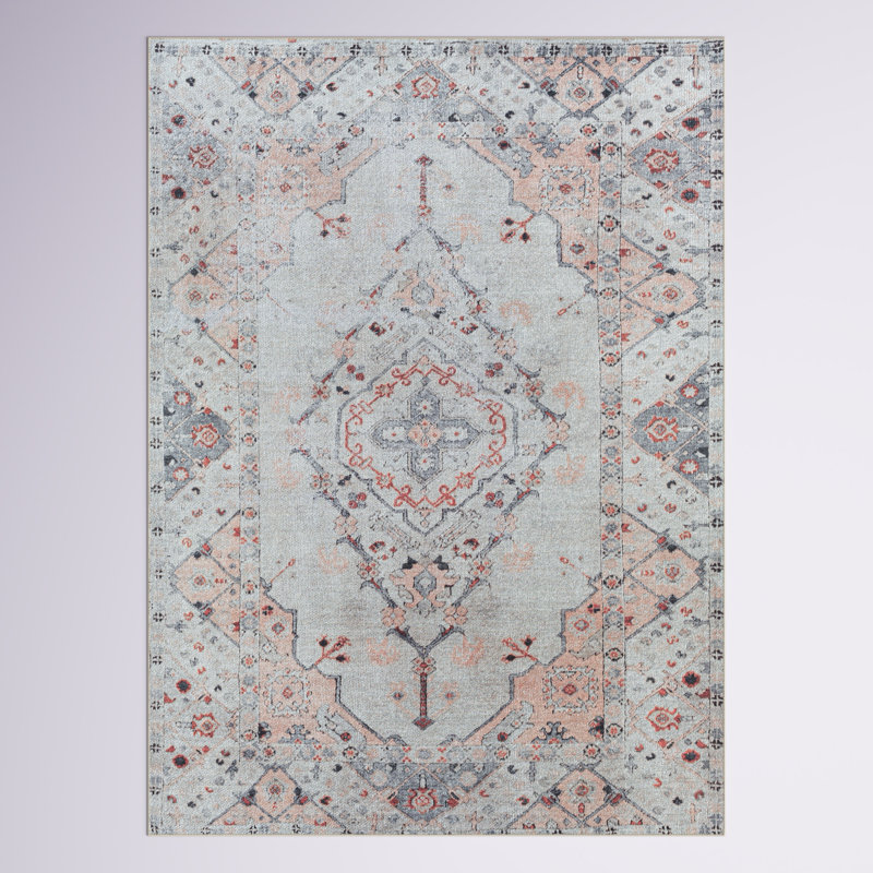 Glendale Heights Washable Oriental Indoor Rug, Rectangle 8'10" x 12'