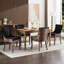 De 2 chaises de salle à manger latérales à imprimé léopard avec coussin en mousse haute densité fabriqué à la main et structure 2, design moderne, intérieur de printemps