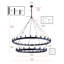 Luminaire suspendu en forme de roue à 2 niveaux avec ampoule E12 et 48 lumières Brisa-2029126714