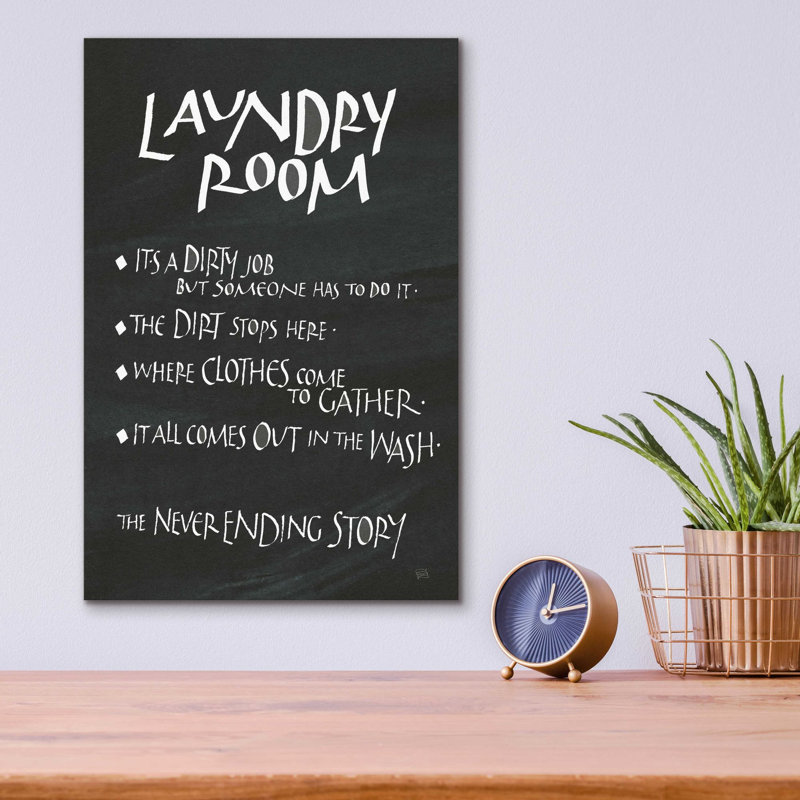 «Laundry Room Sayings» par Chris Paschke, H 36 po x l 24 po x P 0,2 po