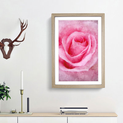 Pink Rose Petals - Single Picture Frame Print on MDF