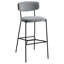 Ensemble de tabourets de bar de hauteur pub, repose-pieds géométrique unique, structure en métal durable, dossier confortable-1145414958