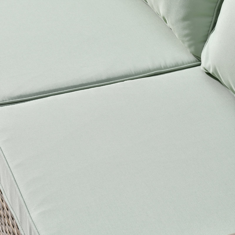Chaise de patio pivotante avec coussin, Vert clair