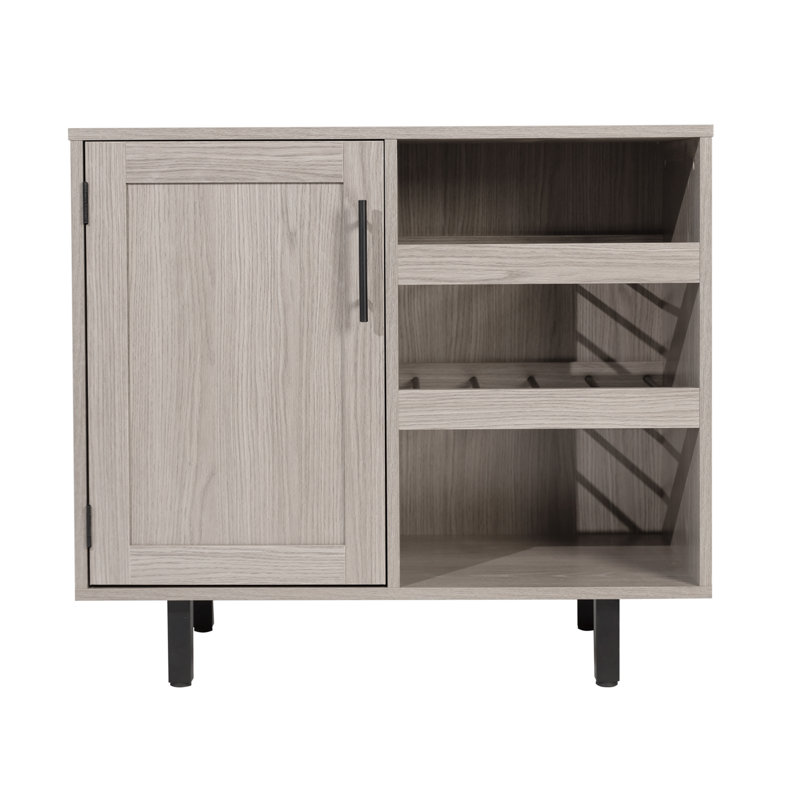 Buffet Quintavia Classic avec rangement ouvert et fermé, Gris