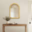 39.00X26.00X1.20" Natural Rattan Arched  Wall Mirror (INCLUDES MIRROR ONLY)