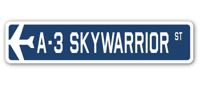 Plaque de rue en aluminium Amee A-3 Skywarrior Air Force, H 8 po x l 36 po x P 1 po