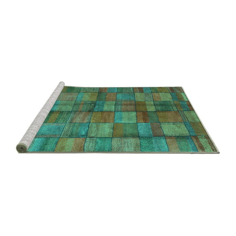 Seith Performance Checkered Indoor Rug, Round 8'