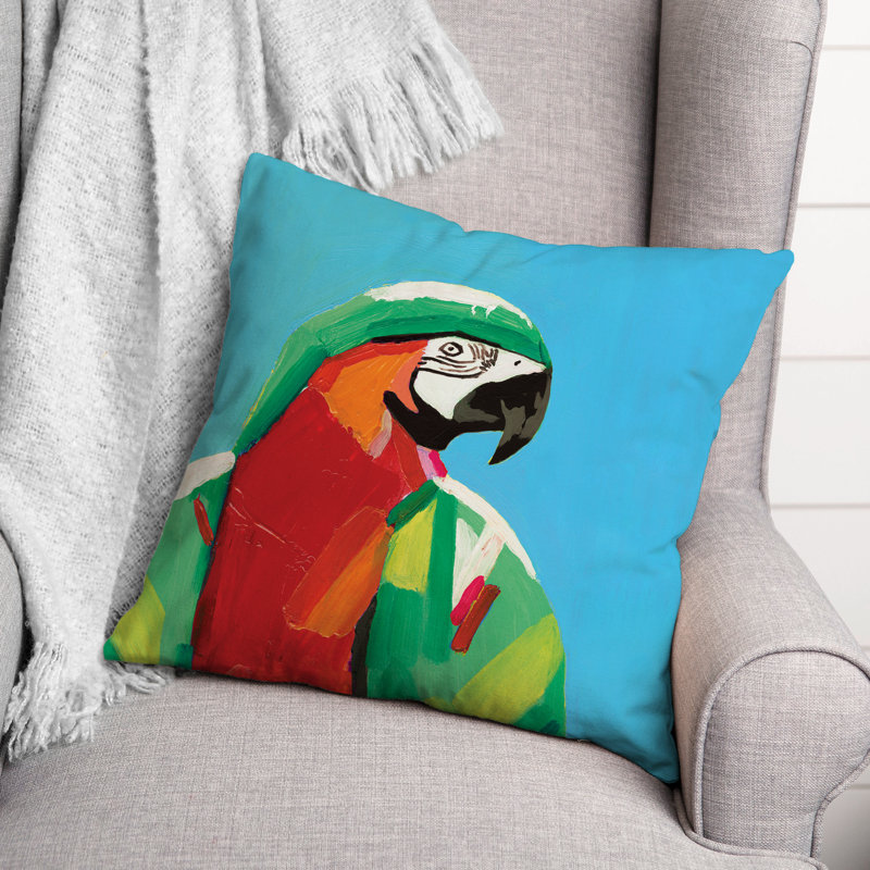 Outdoor Reversible Throw Pillow, Teal