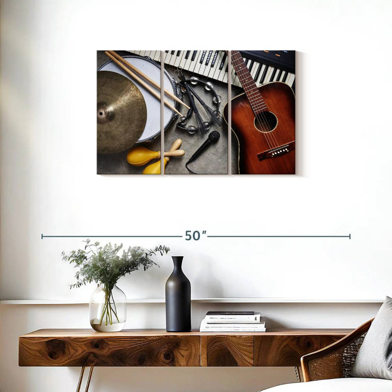 Collection d'instruments de musique Abarca, H 20 po x l 33 po