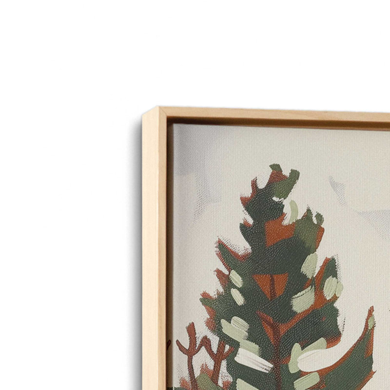 «Mountain Rocks and Pines», ensemble de 2, reproduction sur toile, H 16,75 po x l 16,75 po, Encadrement brun clair
