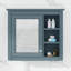 Armoire de rangement murale pour salle de bain, armoire murale moderne avec miroir, 3 tablettes ouvertes