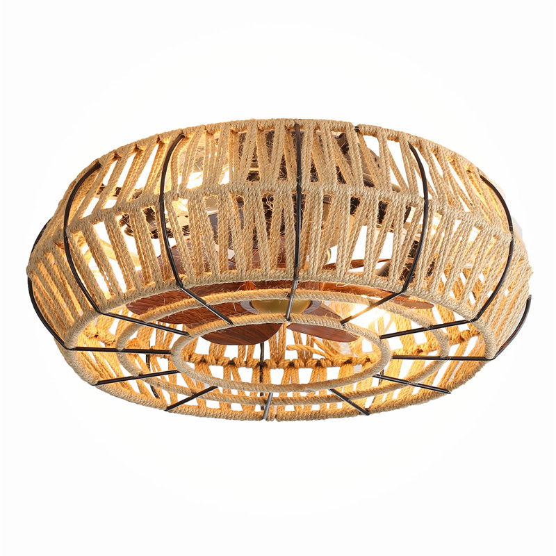 Ventilateur de plafond exquis avec lumières, lampe, télécommande, vitesse du vent à 6 vitesses