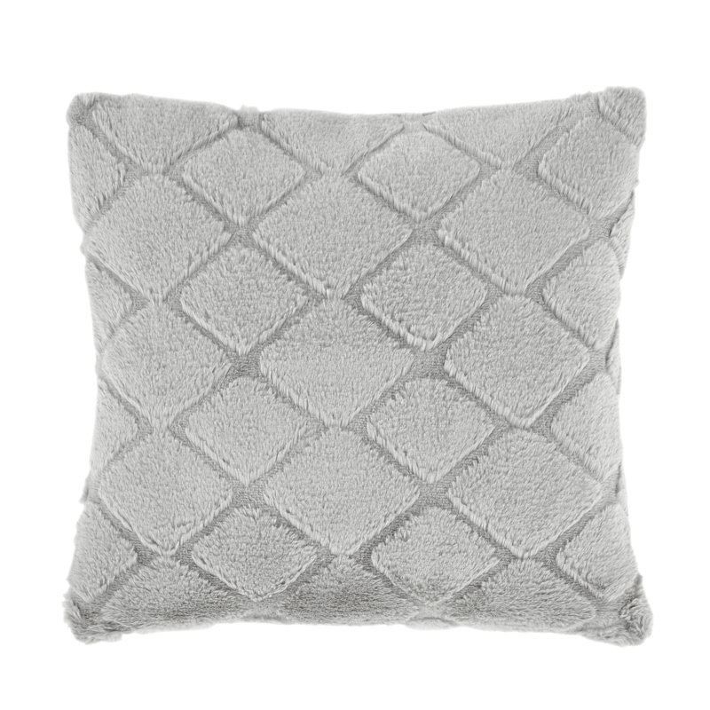 Cosy Diamond Cushion with inner and Cover, Silver