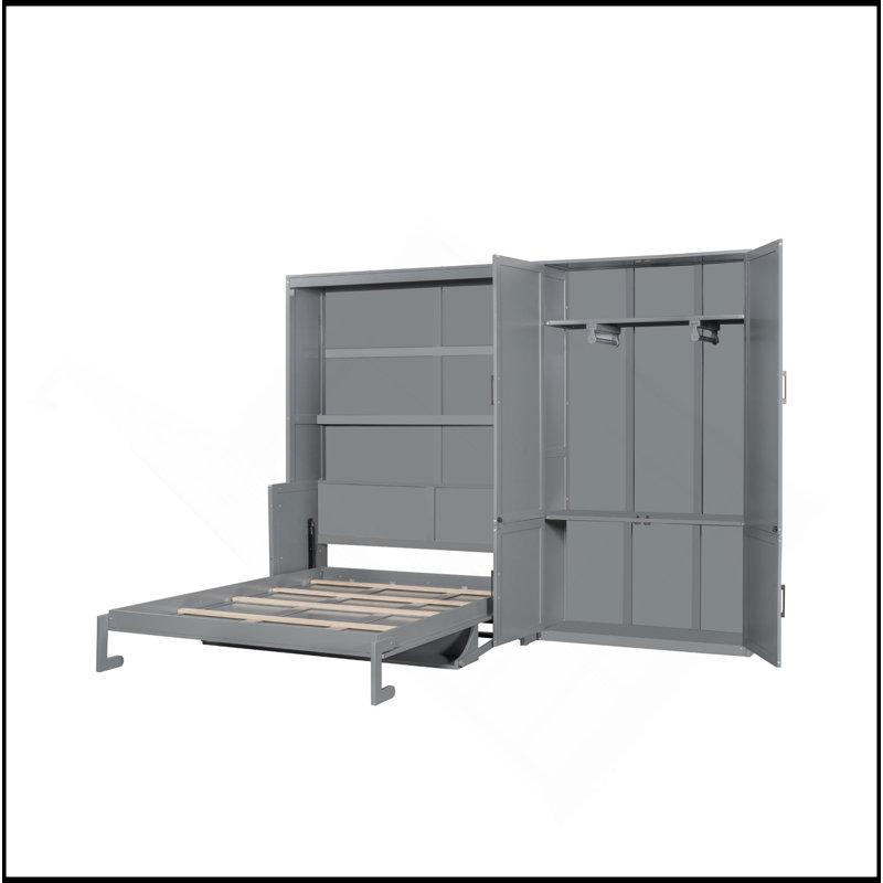 Lit escamotable avec lit escamotable Murphy, Gris