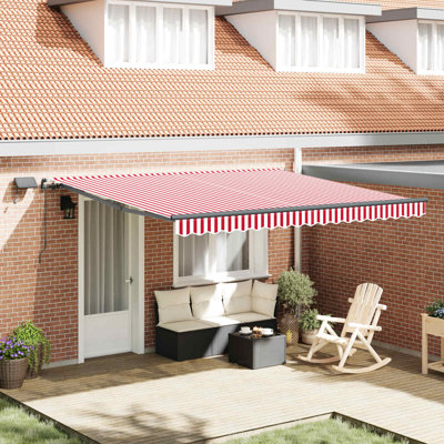 VidaXL 350cm D Retractable Patio Awning