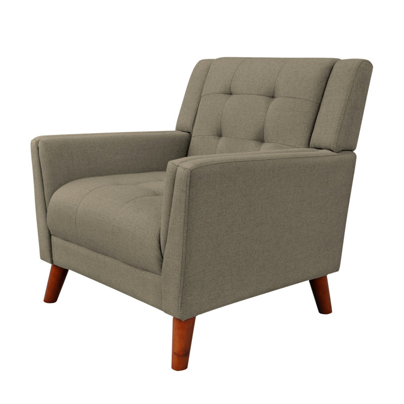 Fauteuil de style Mid-Century coloré, tissu avec texture gaufrée, revêtement de fabrication