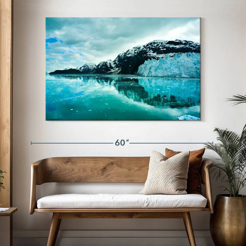 Montagnes enneigées d'Alvord Alaskan, H 34 po x l 51 po