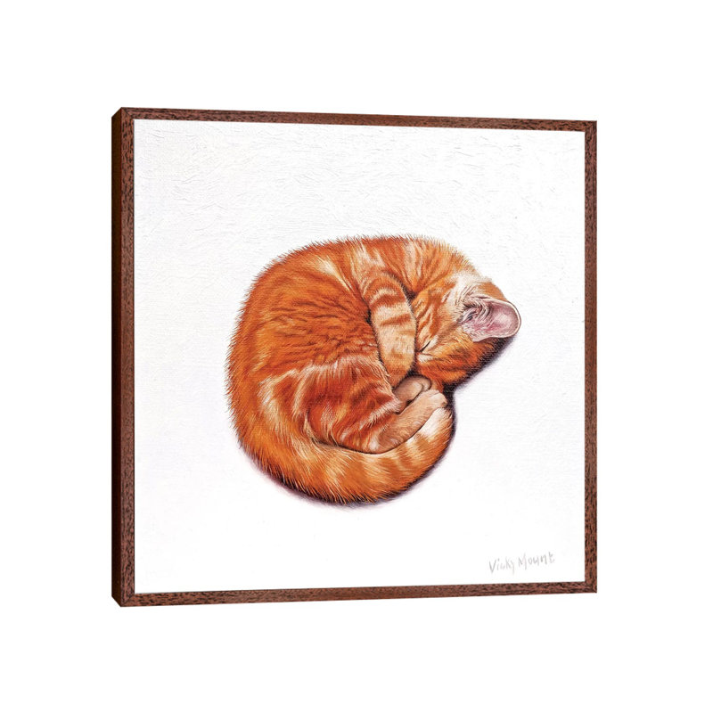 Clementine by Vicky Mount - Painting on Canvas, 66.04 cm H x 66.04 cm W, Classic Brown Wood Framed