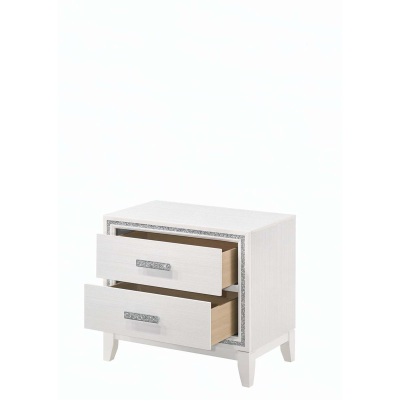 Table de chevet Haiden, Blanc