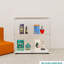 Vitrine à deux portes avec 2 tablettes vitrées et porte