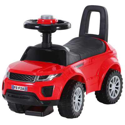 Chatham 3-in-1 Ride On Car Foot To Floor Slider Horn Steering Wheel Red