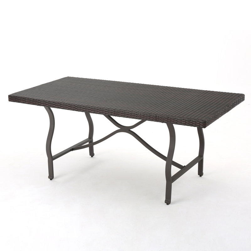 Elegant Costa Mesa 70 Wicker Dining Table