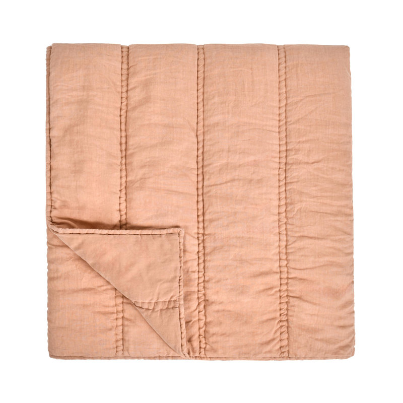 Rowen Sustainable Fabric Quilt, Queen Quilt, Clay
