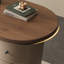 Bureau en bois manufacturé demi-cercle brun noisette-120332182