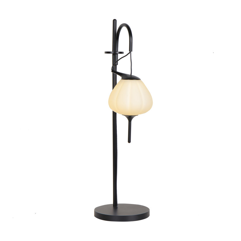 Lecce 20-in Height Integrated LED ETL Certified Table Lamp with Teardrop Glass Shade