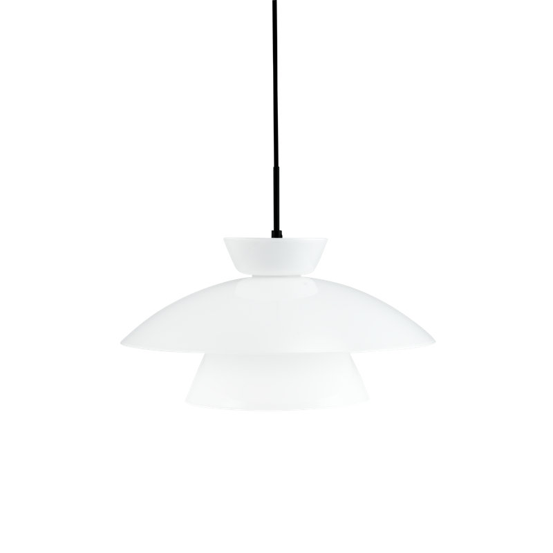 1 - Light White Single Pendant, 20" H x 38" W x 38" D